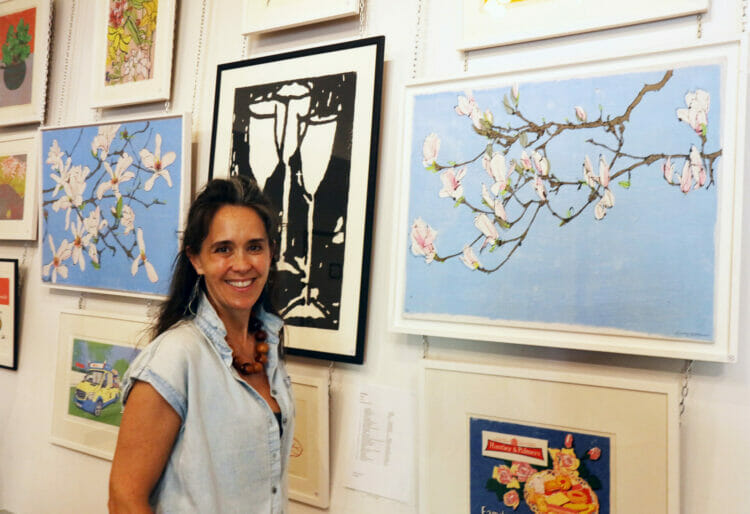 Emily Gillmor showcased her printmaking pieces. Picture: Dijana Capan/DVision Images