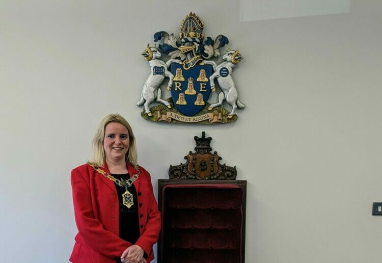 Cllr Rachel Eden in the mayoral parlour.