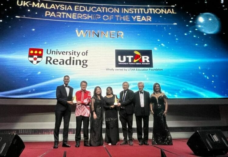 The University of Reading and University of Reading and the Universiti Tunku Abdul Rahman secured the award in Kuala Lumpur. Picture: University of Reading