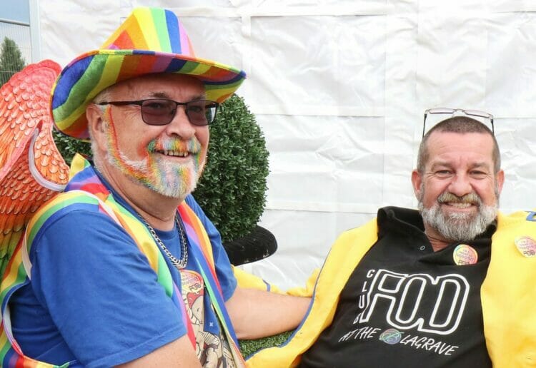 Club FOD's Brendan Nagle and Martin Holmes at Reading Pride in 2022. Picture: Dijana Capan/DVision