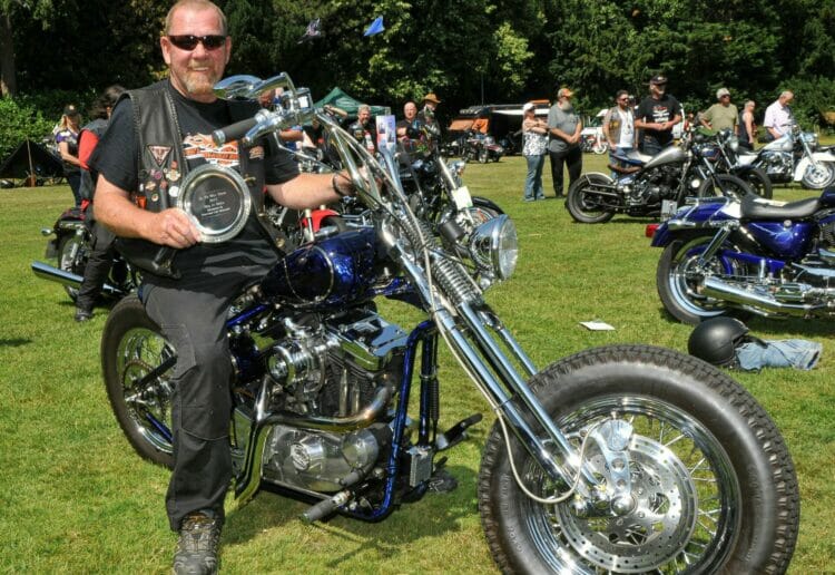 Dr. B's Classic Bike Show on Sunday.

Tim O'Brien with the "Best in Show" Award for his bike.