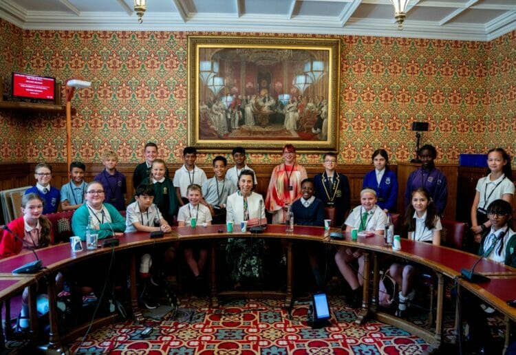 Pupils from Civitas Academy visited Parliament to take part in a debate on leadership in education with Baroness Barran. Picture: REAch2 Academy Trust