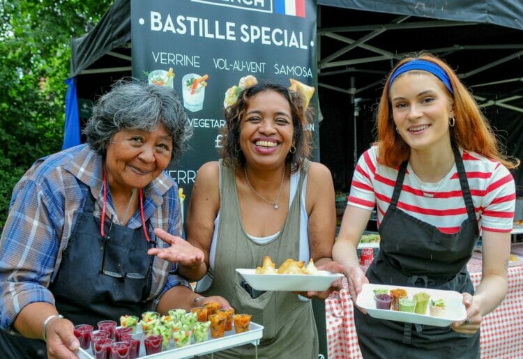 Hanta Lessore, Lilia Andrianavony and Aoife Barry with captivating culinary creations. Picture: Steve Smyth