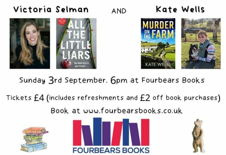 Fourbears Books is holding a special 'in conversation' evening in September