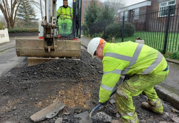 Road improvement work taking place in Reading Picture: Reading Borough Council