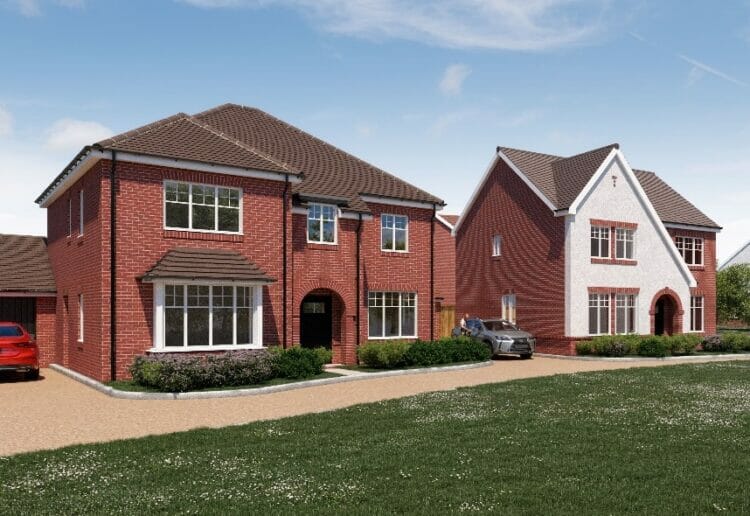 An artist's impression of the new homes on Emmer Green Drive: the housing estate being built on the site of Reading Golf Course