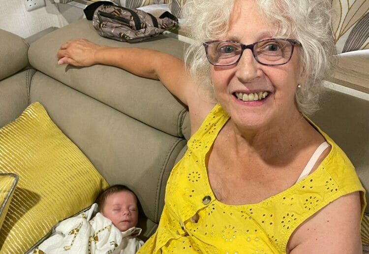 Denise Kmiecik with one of her grandchildren