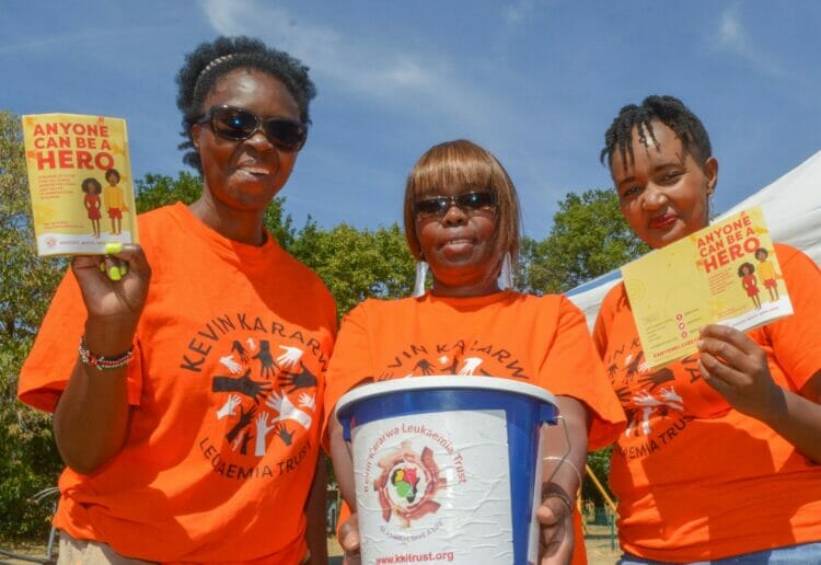 Hannah, Liz and Dotty fundraising for Kevin Kararwa Leukaemia Trust at the funday last year. Picture: Steve Smyth