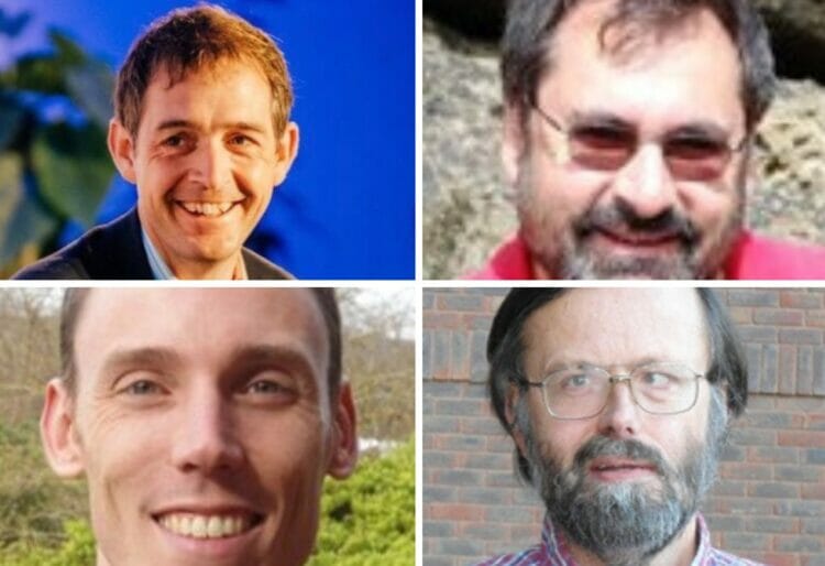 Clockwise from top left: Prof Ed Hawkins, Prof Bryan Lawrence, Dr Roger Brugge, Prof David Brayshaw. Picture: University of Reading