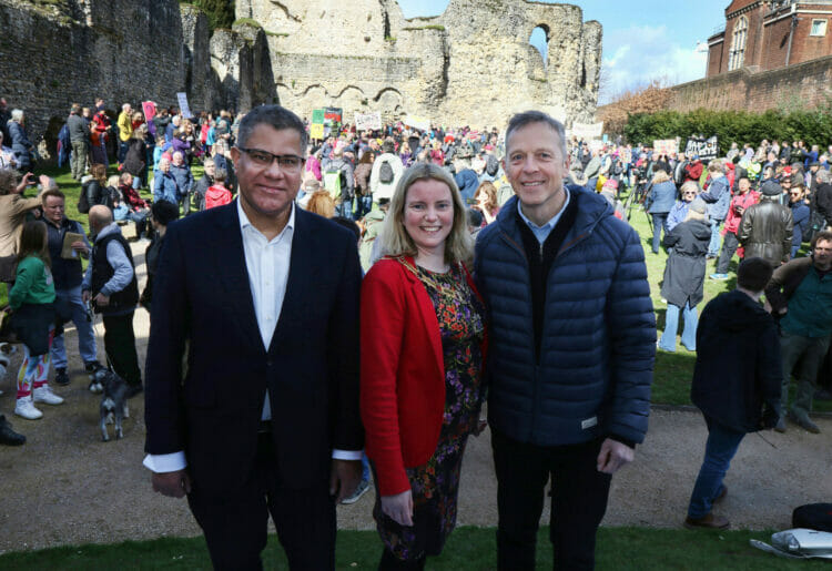 In March, Reading MPs Sir Alok Sharma and Matt Rodda joined then mayor Cllr Rachel Eden on a rally to Save the Reading Gaol. The site has still im limbo Picture: Dijana Capan/DVision Images