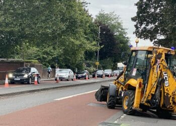 Roadworks on Kings Road
