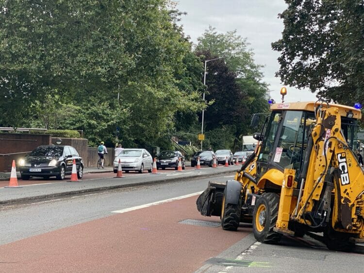 Roadworks on Kings Road