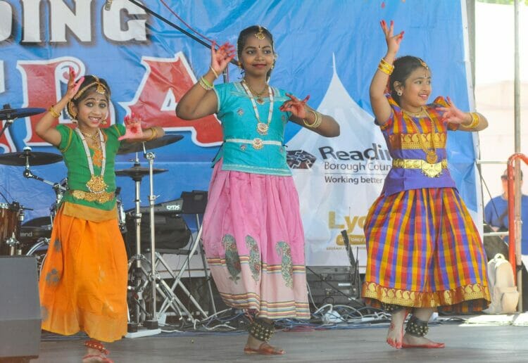 The Mela festival saw a range of traditional dances, including bhangra, Bollywood, and belly dance. The Rajasthan Heritage Brass Band. Picture: Steve Smyth