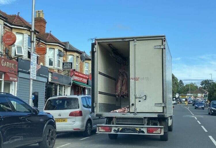 A lorry parked on the Wokingham Road covering its numberplate Picture: Phil Creighton