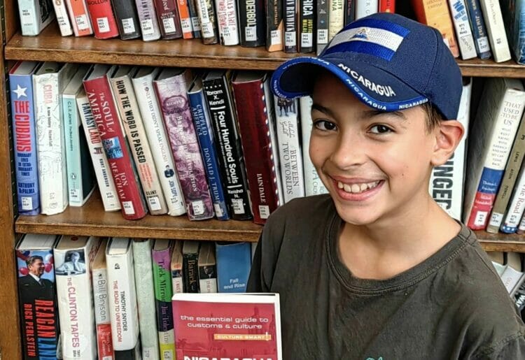 Francisco Maddicks, 11, is travelling with his dad to San Francisco Libre. Picture: Courtesy of Russell Maddicks