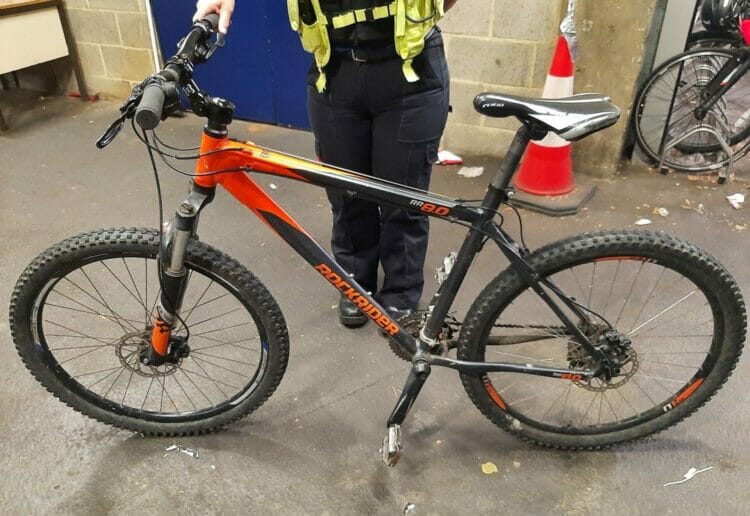 Both bikes were abandoned in front of a sheltered accommodation in Whitley. Picture: Thames Valley Police