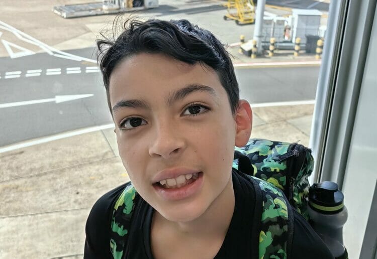 Francisco, 11, about to set off to Nicaragua. Pictures: Courtesy of Russell Maddicks via @LatAmTravelist