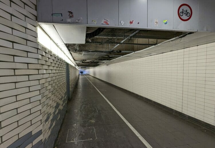 Reading Station subway has damaged ceiling tiles and netting in place. Funding was agreed in December to repair the site Picture: Jake Clothier