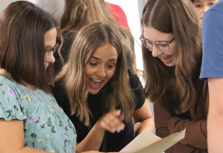 Students from Little Heath School collecting their GCSE results. Picture: Courtesy of Little Heath School
