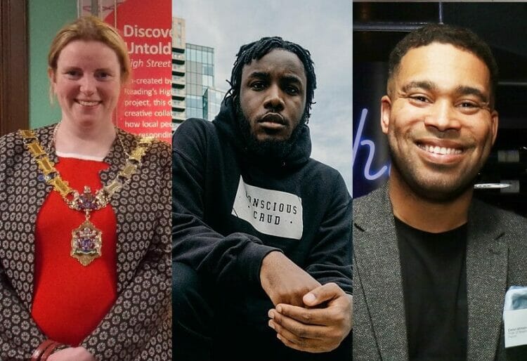 Every Little Thing Festival will see speeches from Rachel Eden, Shocka, and Danyl Johnson when it takes place in Reading on Sunday. Pictures: Jake Clothier, Dijana Capan/DVision Images, and via Wikimedia Commons