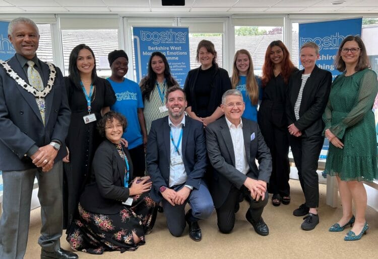 Executives, the deputy mayor and volunteers for Together for Mental Health Wellbeing in Reading. Picture: Andre Silva, Together for Mental Health Wellbeing