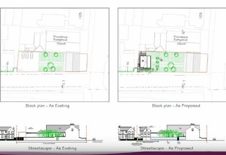 Plans for a Grade II listed bulding in Reading - a new home will be built in its rear gardens