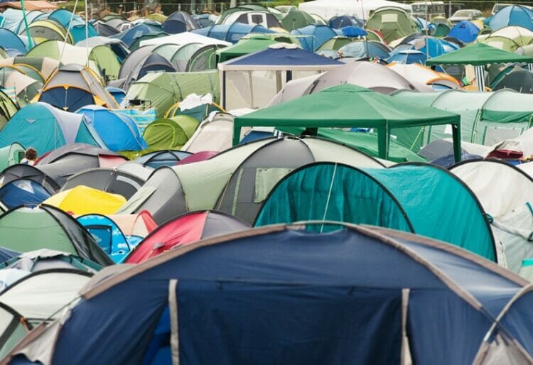 Herts for Refugees says that numbers of tents left over is reducing following the clean-up operation for Reading Festival last month. Picture: Courtesy of Reading Borough Council