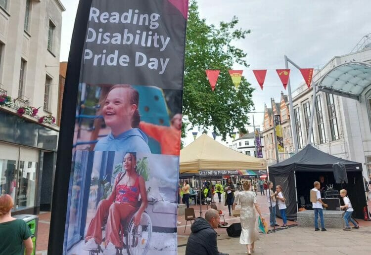 Disability Pride was held in Broad Street, Reading in July, but the weather was unkind Picture: Reading Borough Counci