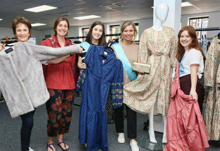 Smart Works Charity clothes sale; Helen (Chair), Sarah shopping at the event; Claire (Centre Manager), Ludmila volunteer; Mandy the Mannequin, Laura Fundraising Lead Picture: Dijana Capan/Dvision Images