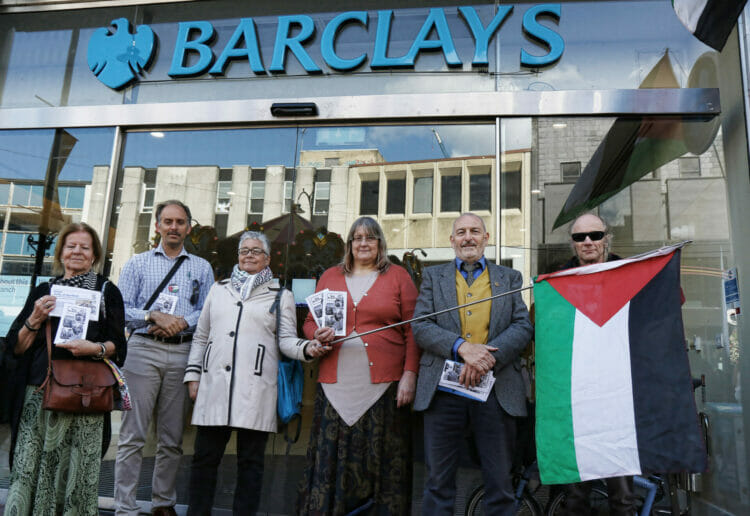 Demonstration outside Barclay Bank in Reading?s Broad Street Picture: Dijana Capan/DVision Images
