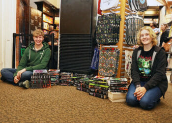 No lie-in for Matthew and Emily as they meet their favourite author, Derek Landy, during signing at Reading bookstore