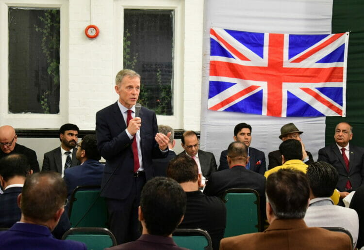 Reading East MP Matt Rodda addresses the Defence Day celebration at the Reading Pakistani Community Centre Picture: Matt Rodda's office