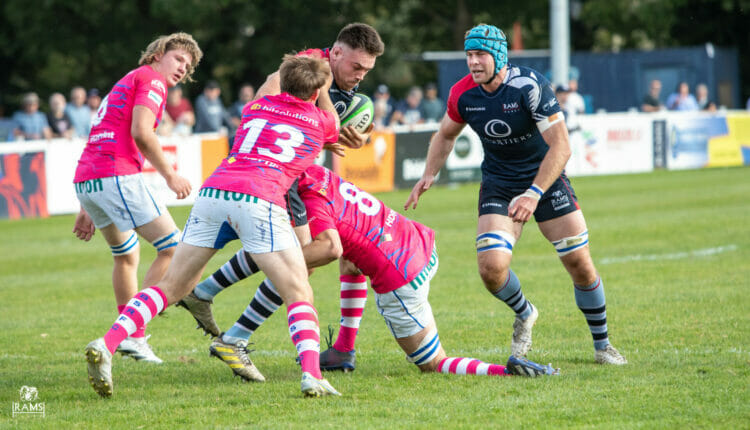 Dan Swain is tackled