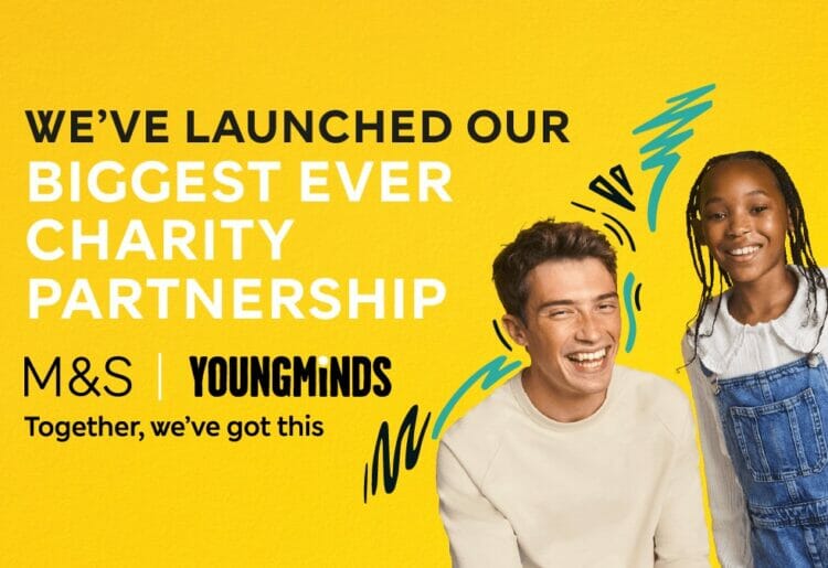 Marks & Spencer has teamed up with YoungMinds for a new three-year charity partnership