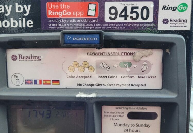 The parking meter on Friar Street Picture: Local democracy reporting service