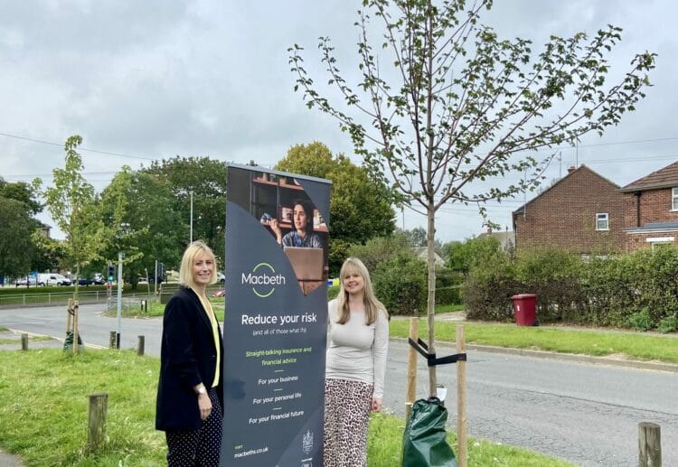 Macbeth's donation sponsored two Freeman's Maples, installed in Dee road as part of Trees for Reading. Picture: Ethical Reading