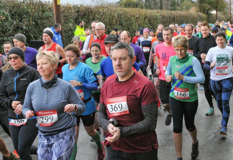 The Woodcote 10k (the 40th running of the race).

The Start.