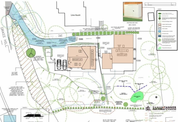 The revised plan for homes in Grass Hill, Caversham Picture: stl architecture