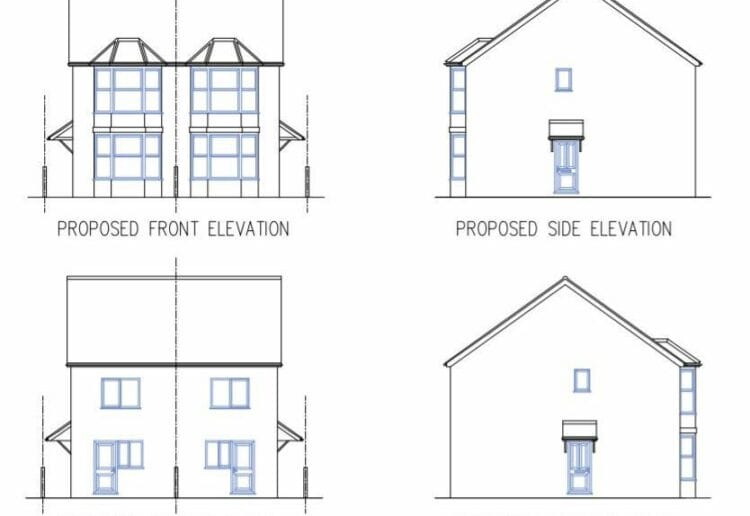The designs for proposed homes on Wantage Road Picture: HAC Designs