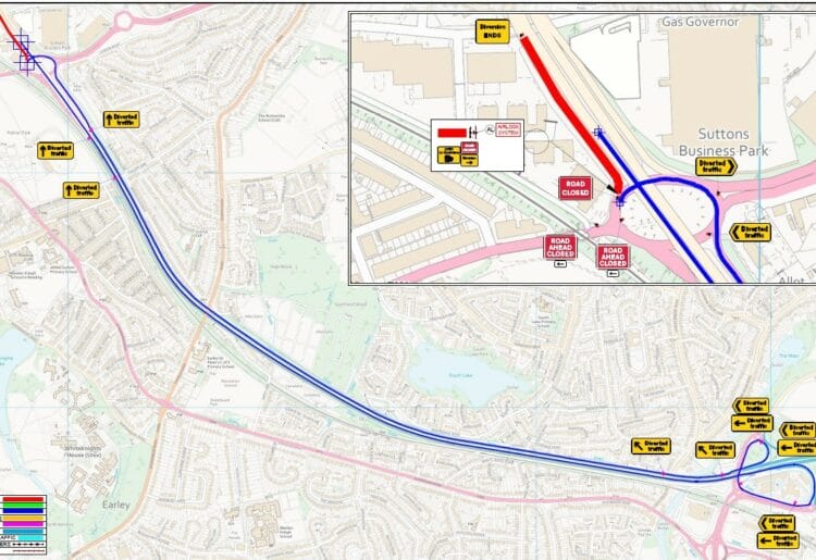 The route of the diversion.
