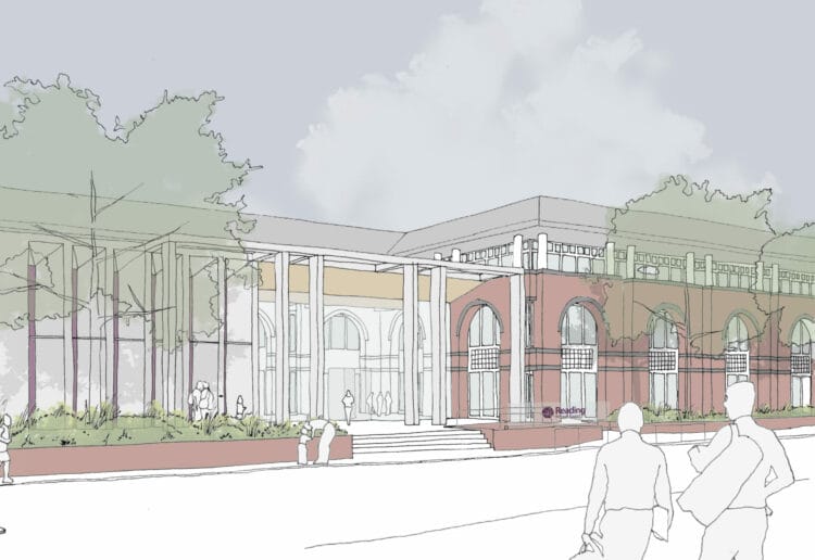 A sketch of what the new Reading Central Library could look like when it is incorporated into the civic offices. Credit: Commissioned by Reading Borough Council.