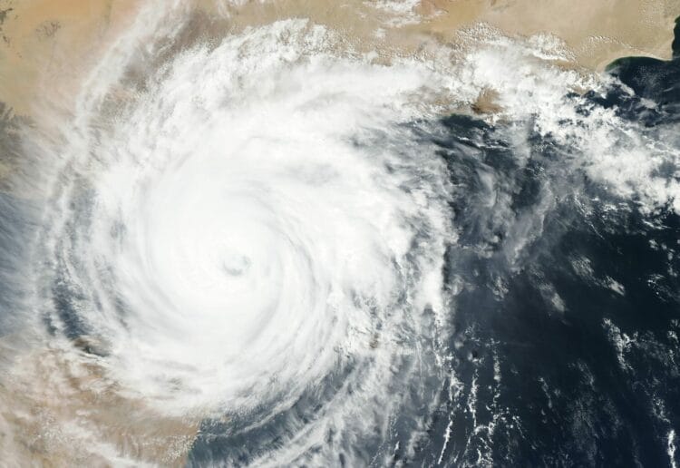 Reading University has recorded remarkably low barometer readings as Storm Ciaran passes over the South of England. Picture of a storm observed by satellite, courtesy of NASA via Unsplash
