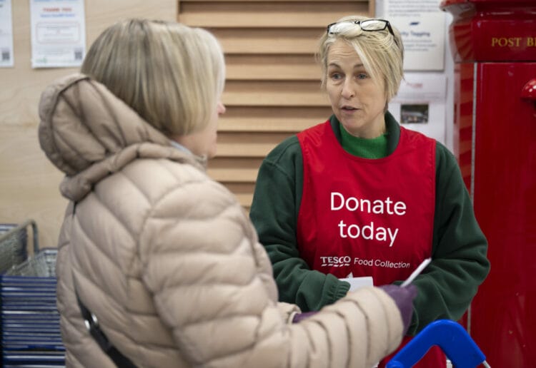 Donations of food will be collected in Tesco stores over three days form the end of the month in a bid to help foodbanks support people across winter