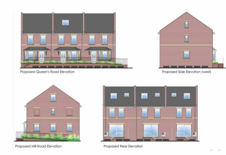 An artist's impression of what the homes would have looked like in Queens Road in Caversham Picture: cookham design