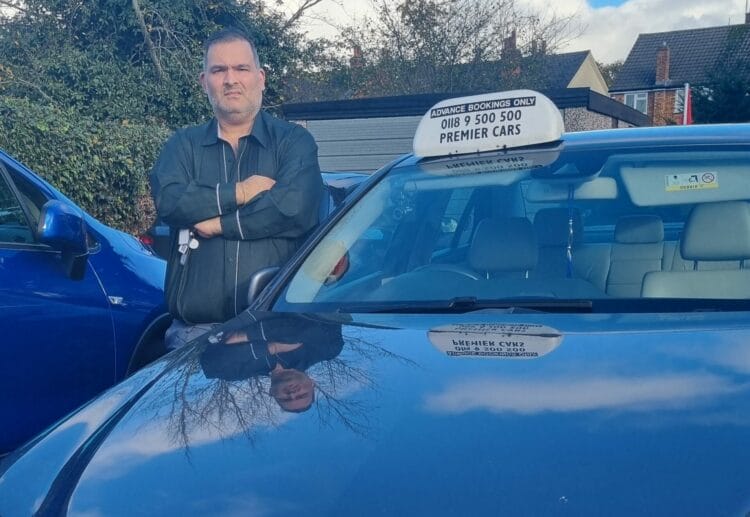 Kamran Saddiq, who presented a petition to allow private taxis to use the eastbound Kings Road bus lane in Reading. Credit: Kamran Saddiq.`