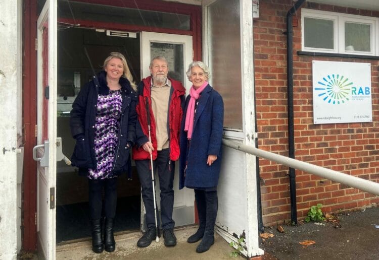 From left, Berkshire Vision CEO Laura Mitchell, RAB's Bob Bristowe, and Berkshire Vision chair Jane Veys. Picture: Berkshire Vision