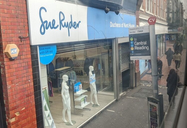 The Sue Ryder branch in central Reading is now due to reopen on Thursday following flood damage back in the summer.
