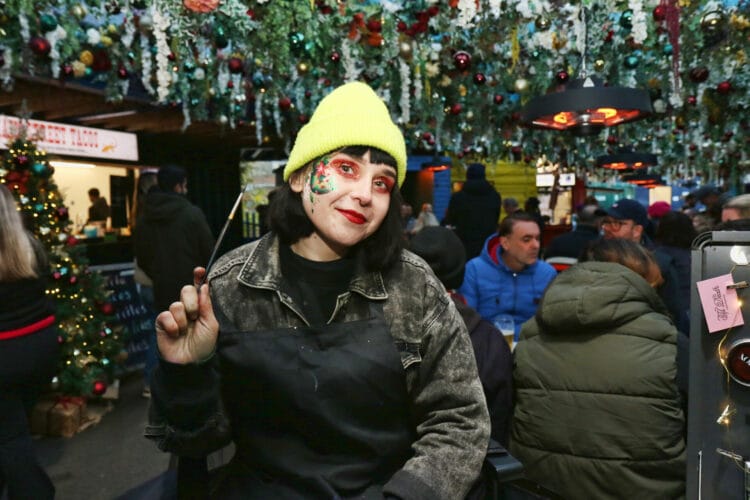 Abbey from Til Death Face Painting at the Blue Collar Corner Christmas Market. Picture: Dijana Capan/DVision Images