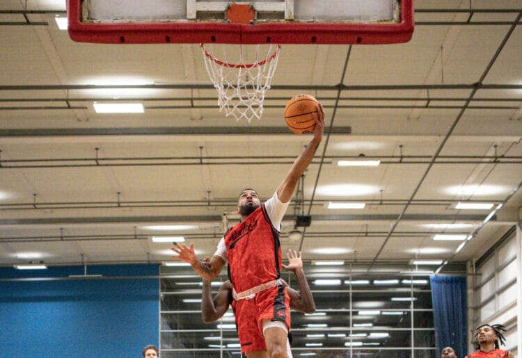 Lewis Champion of Reading Rockets. London Elites VS Reading Rockets in NBL Action