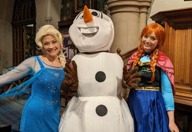 Elsa, Olaf and Anna at Reading Minster, helping PACT celebrate Christmas Picture: Judith Creighton